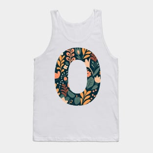 Whimsical Floral Letter O Tank Top